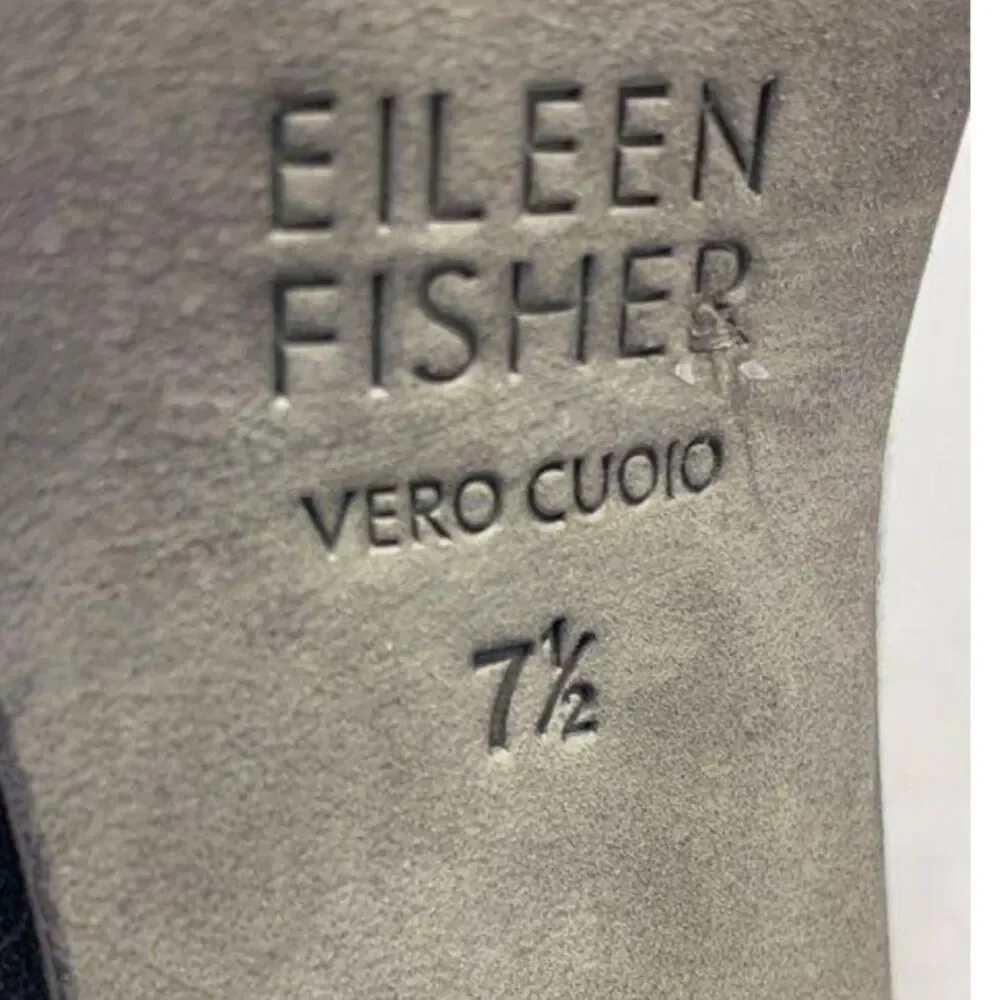 Eileen Fisher Becon Black Suede Platform Pumps - Size 7.5